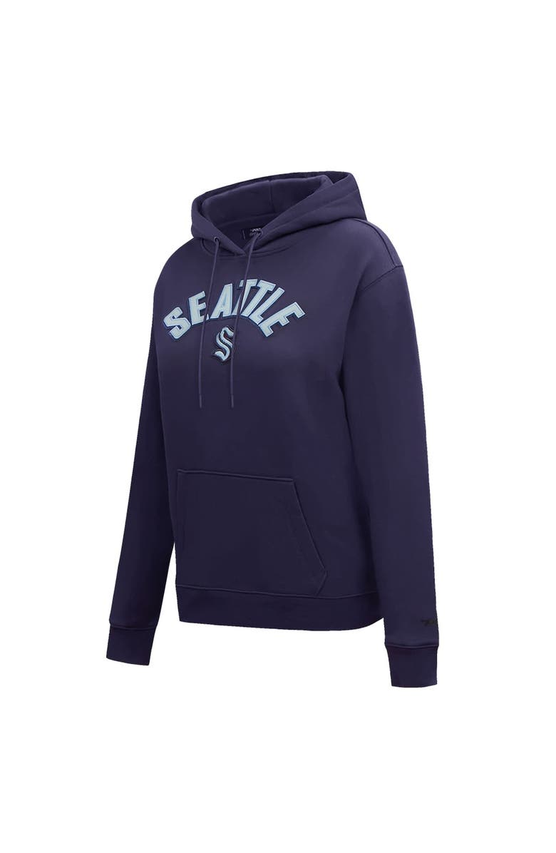 PRO STANDARD Women's Pro Standard Navy Seattle Kraken Classic Chenille Pullover Hoodie, Alternate, color, Navy
