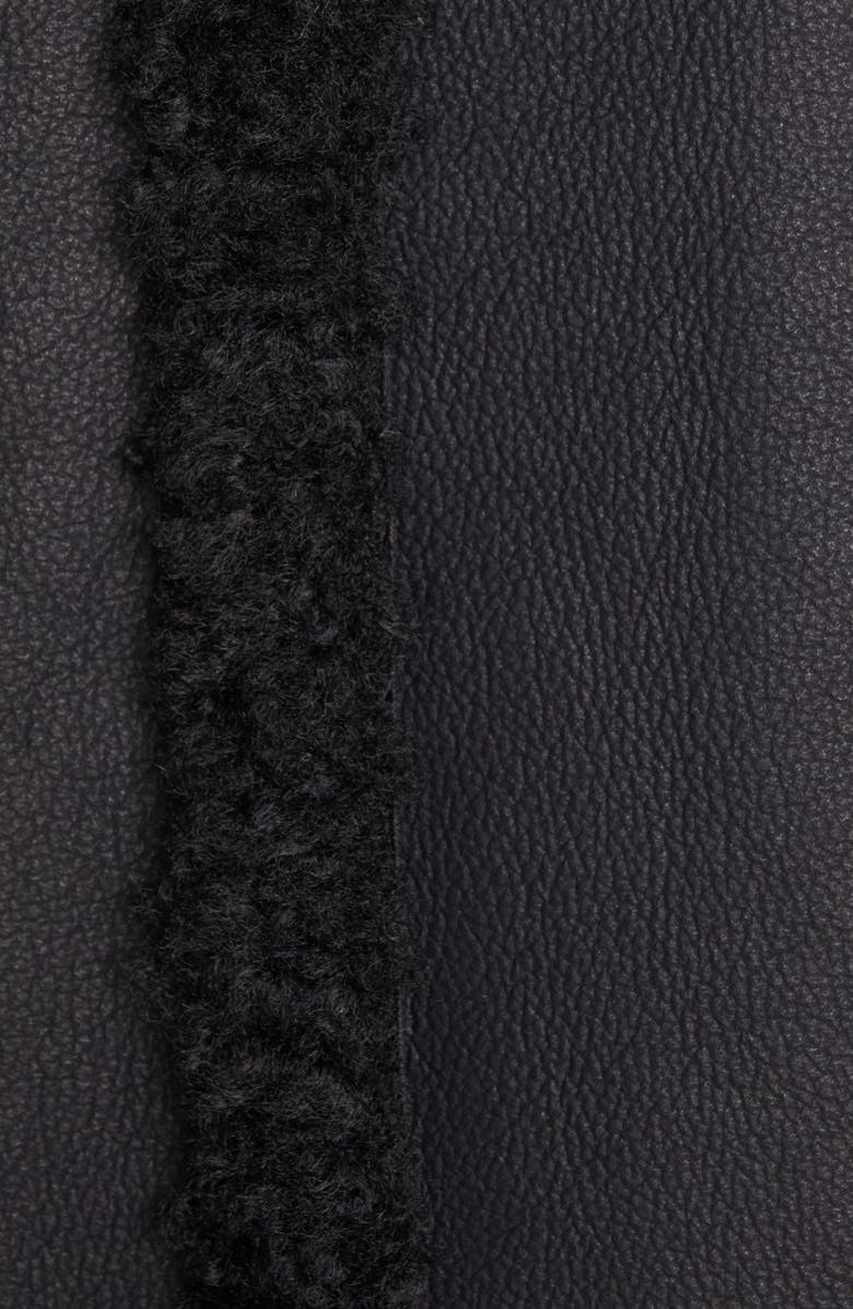 Stand Studio Patrice Faux Leather Coat with Faux Shearling Trim, Alternate, color,