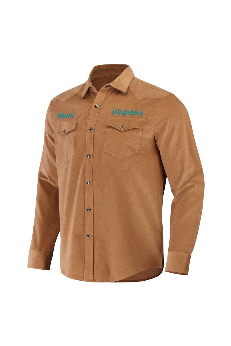 Men's NFL x Darius Rucker Collection by Fanatics Orange Miami Dolphins Western Full-Snap Shirt, Alternate, color, Orange