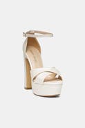 Forever & Always Shoes Donna Ankle Strap Bridal High Heels