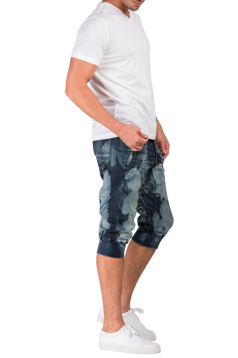 Denim Wash Capri Joggers, Alternate, color, STRIKER