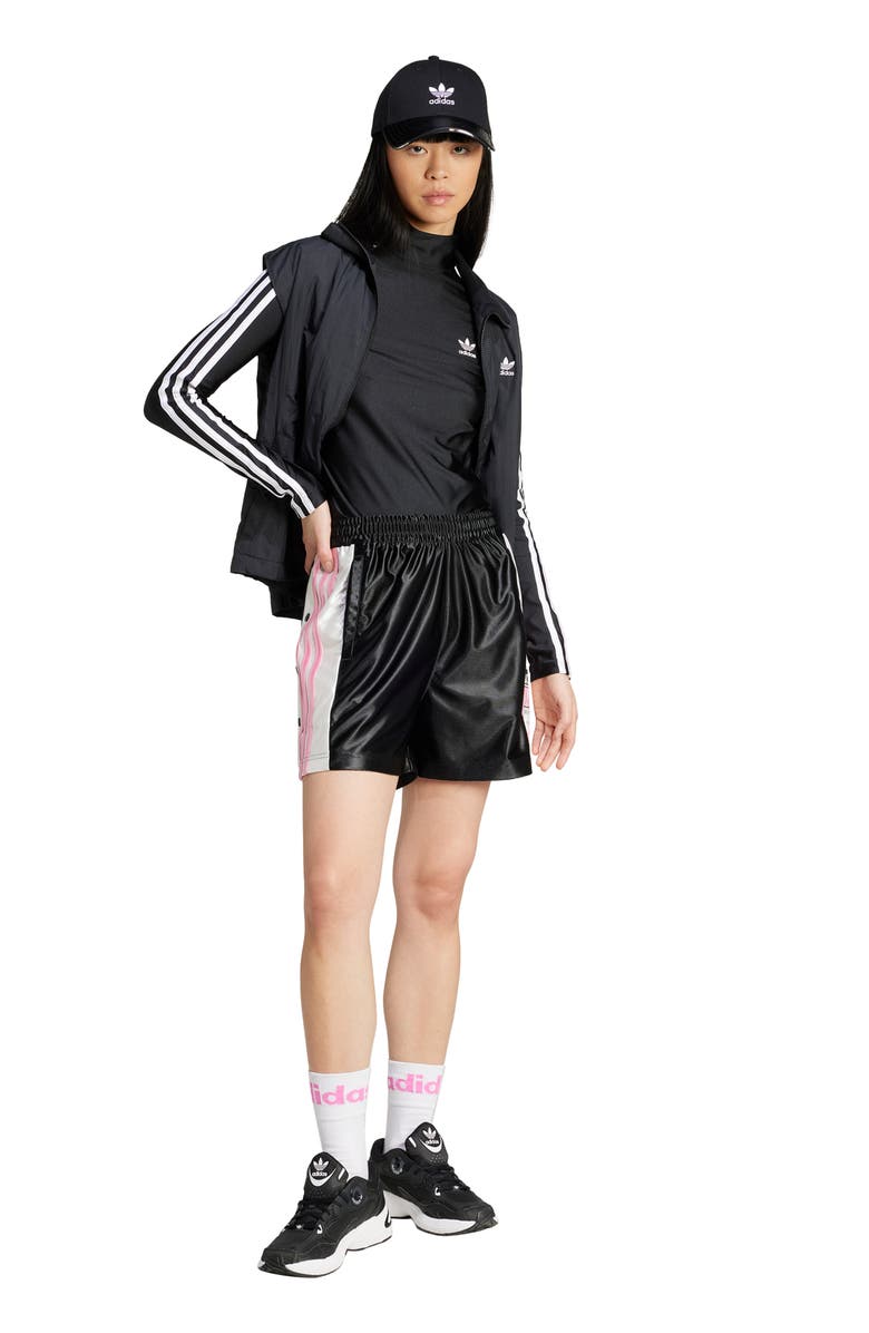 adidas 3-Stripes Turtleneck Long Sleeve Top, Alternate, color, 