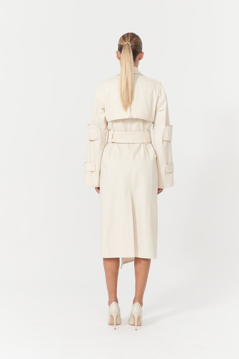 Chaby Trench Coat, Alternate, color, Ecru