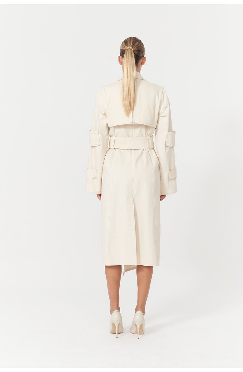 Jendue Chaby Trench Coat, Alternate, color, Ecru