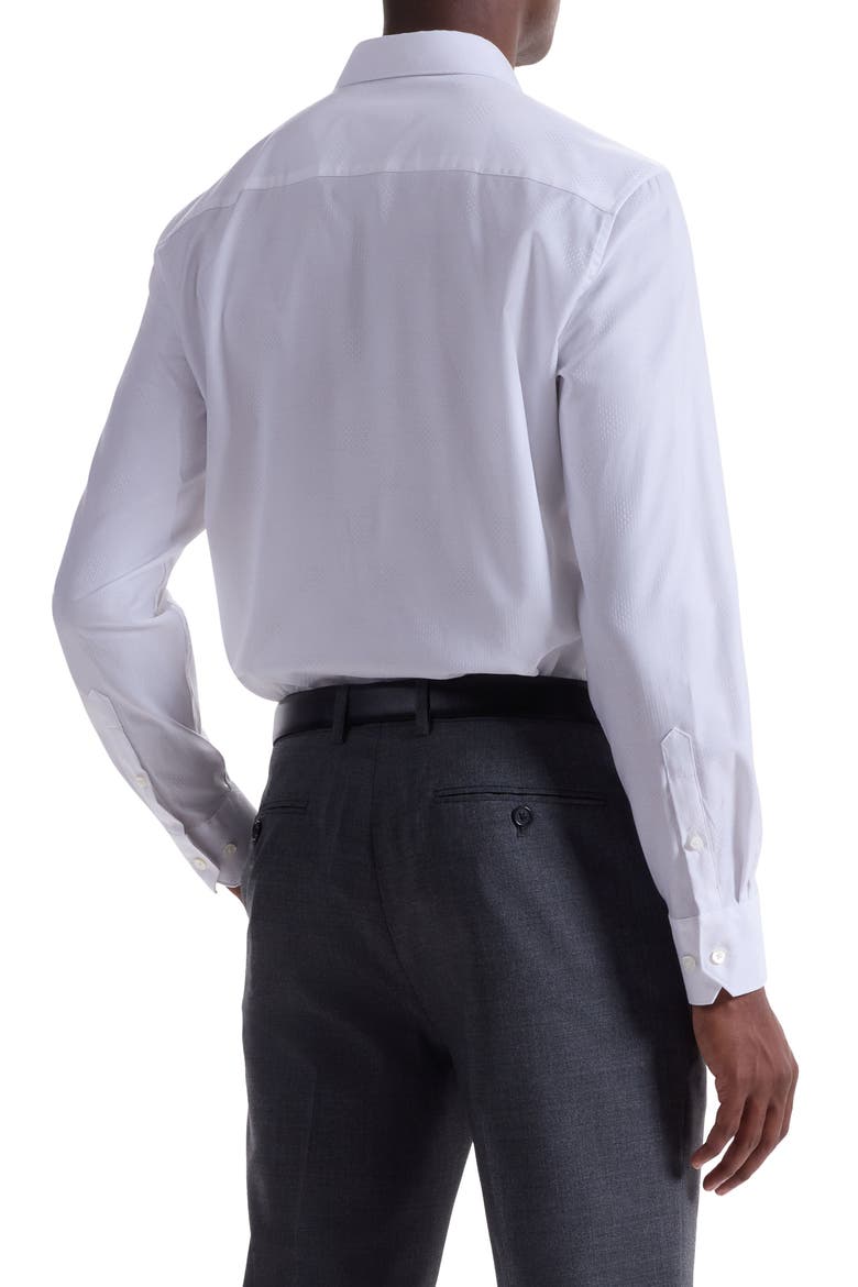 Axel Shaped Fit Stretch Cotton Button-Up Shirt, Alternate, color, WHITE