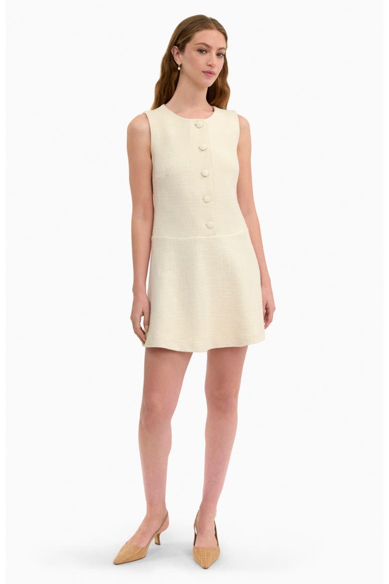 Margot Tweed Dress, Main, color, Cream