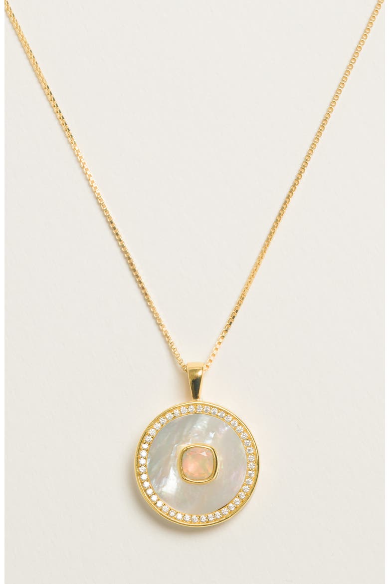 Opal Mother Of Pearl Necklace, Alternate, color, Opal