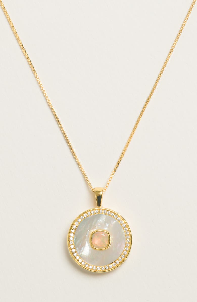 Freya Rose Opal Mother Of Pearl Necklace, Alternate, color, Opal