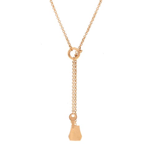 Kelly Clochette Pendant Necklace 18K Rose Gold Small