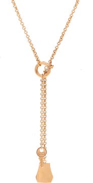 Pre-Owned Hermes Kelly Clochette Pendant Necklace 18K Rose Gold Small
