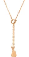 Pre-Owned Hermes Kelly Clochette Pendant Necklace 18K Rose Gold Small