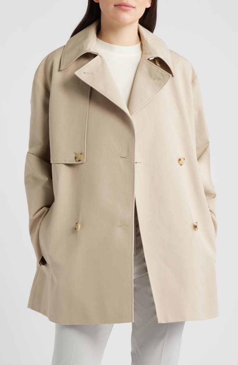 BOSS Cromas Belted Double Breasted Jacket, Alternate, color, Pumice