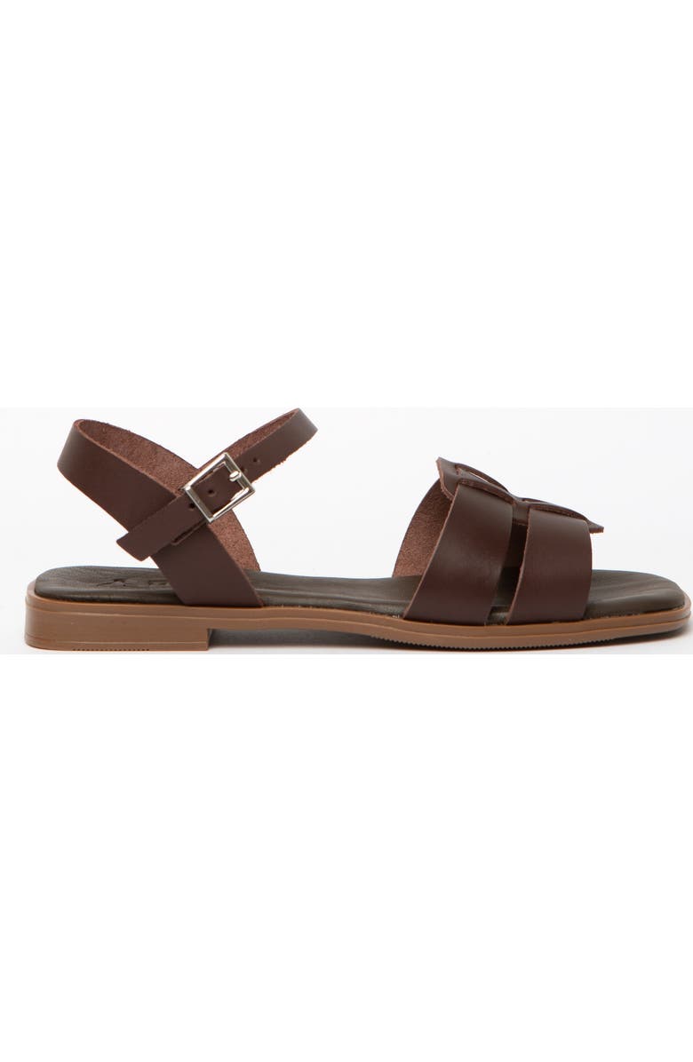 Menina Step Niva Flat Sandal, Main, color, Chocolate