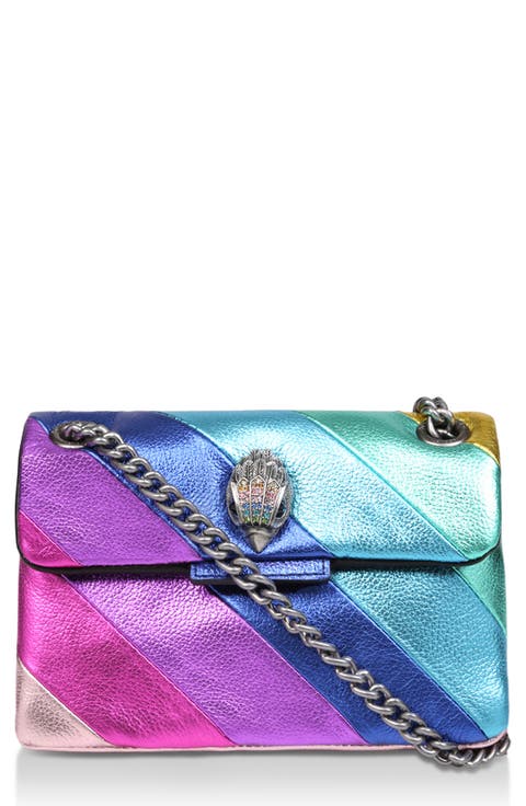 Mini Kensington Metallic Leather Convertible Crossbody Bag