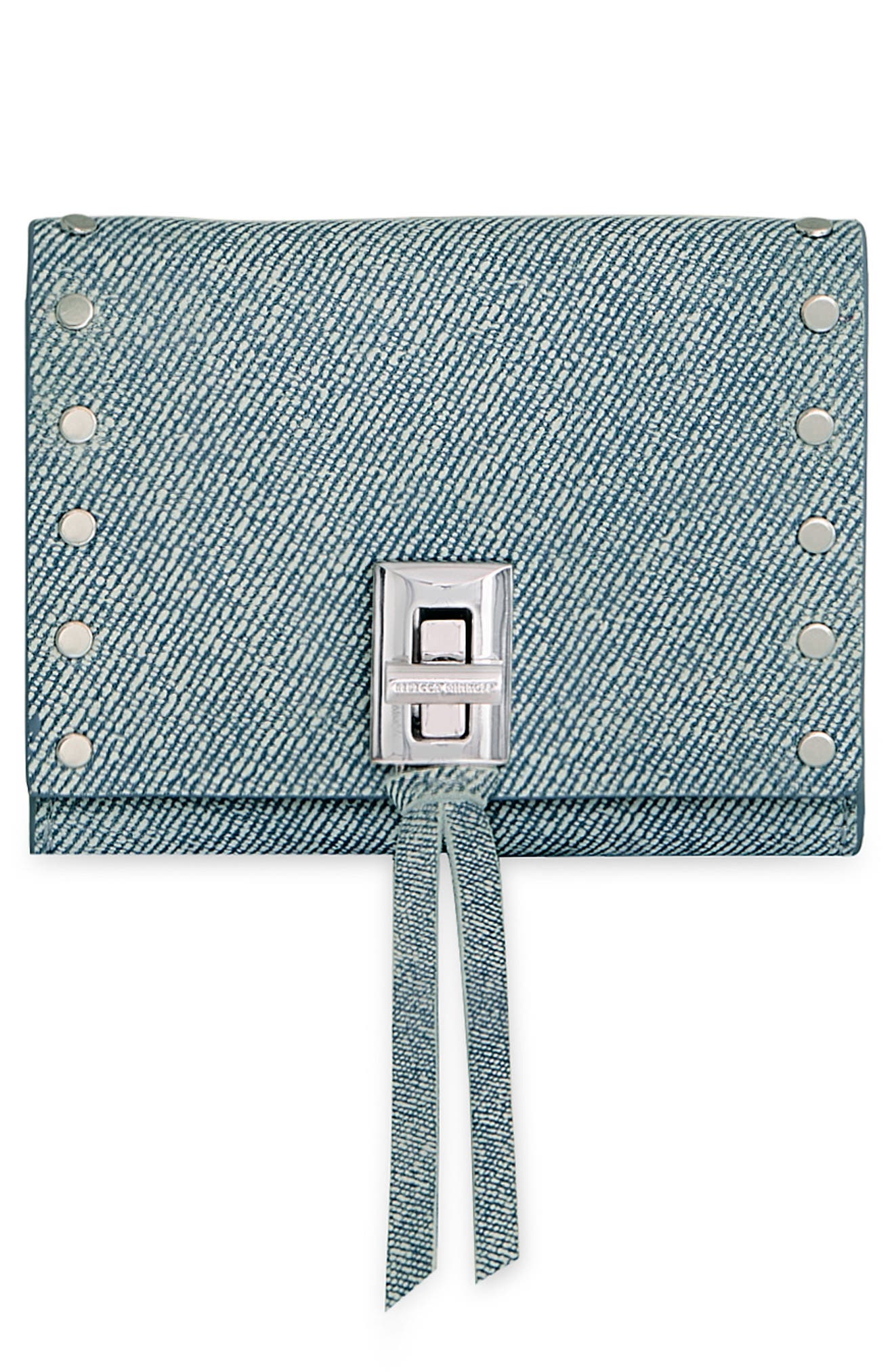 Darren Metro Leather Crossbody, Main, color, DENIM