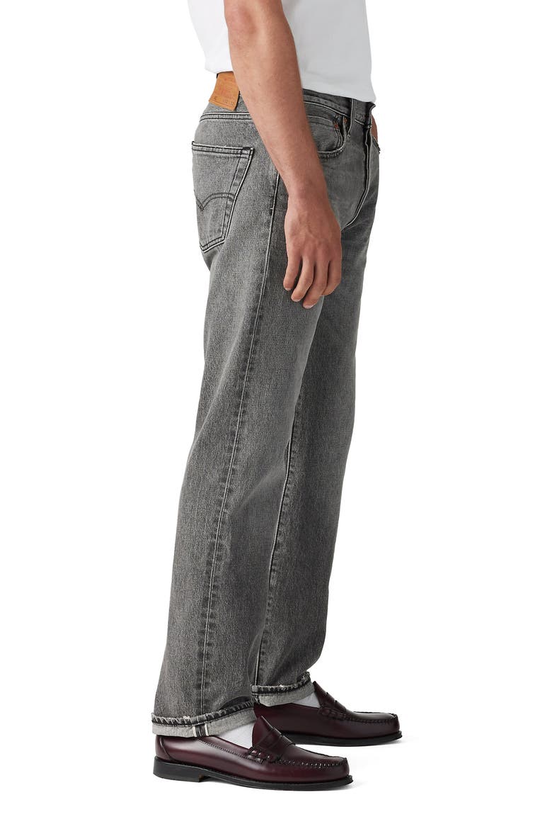 501® Original Fit Jeans, Alternate, color, BLACK ASH SELVEDGE