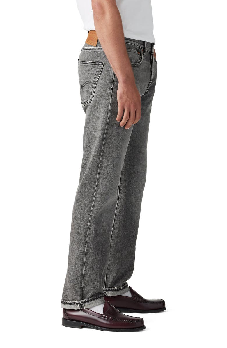 Levi's<sup>®</sup> 501<sup>®</sup> Original Fit Jeans, Alternate, color, Black Ash Selvedge