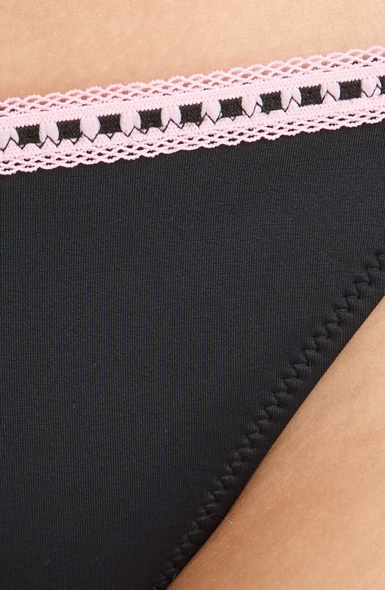 PacSun Lacey Day Side Tie Swim Bottoms, Alternate, color, Anthracite