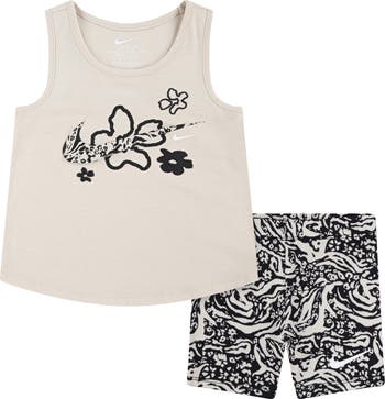 Kids' Wild Flower Tank & Bike Shorts Set