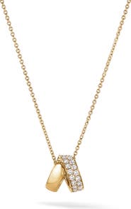 HEARTS ON FIRE INSIDE/OUT Multi-Wear Rondel 18K Gold Diamond Pendant Necklace, 0.40ct.
