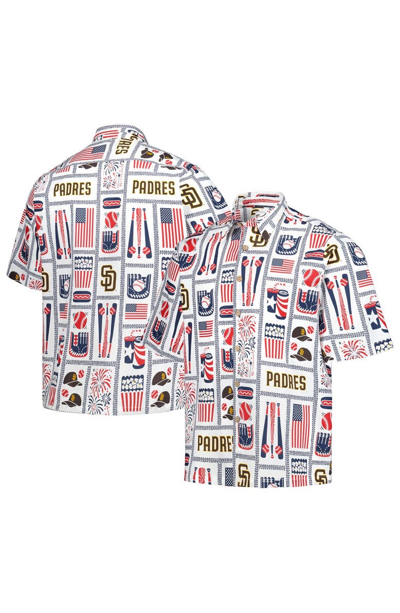 Reyn Spooner Men's Reyn Spooner White San Diego Padres Americana Button-Up Shirt, Alternate, color, White