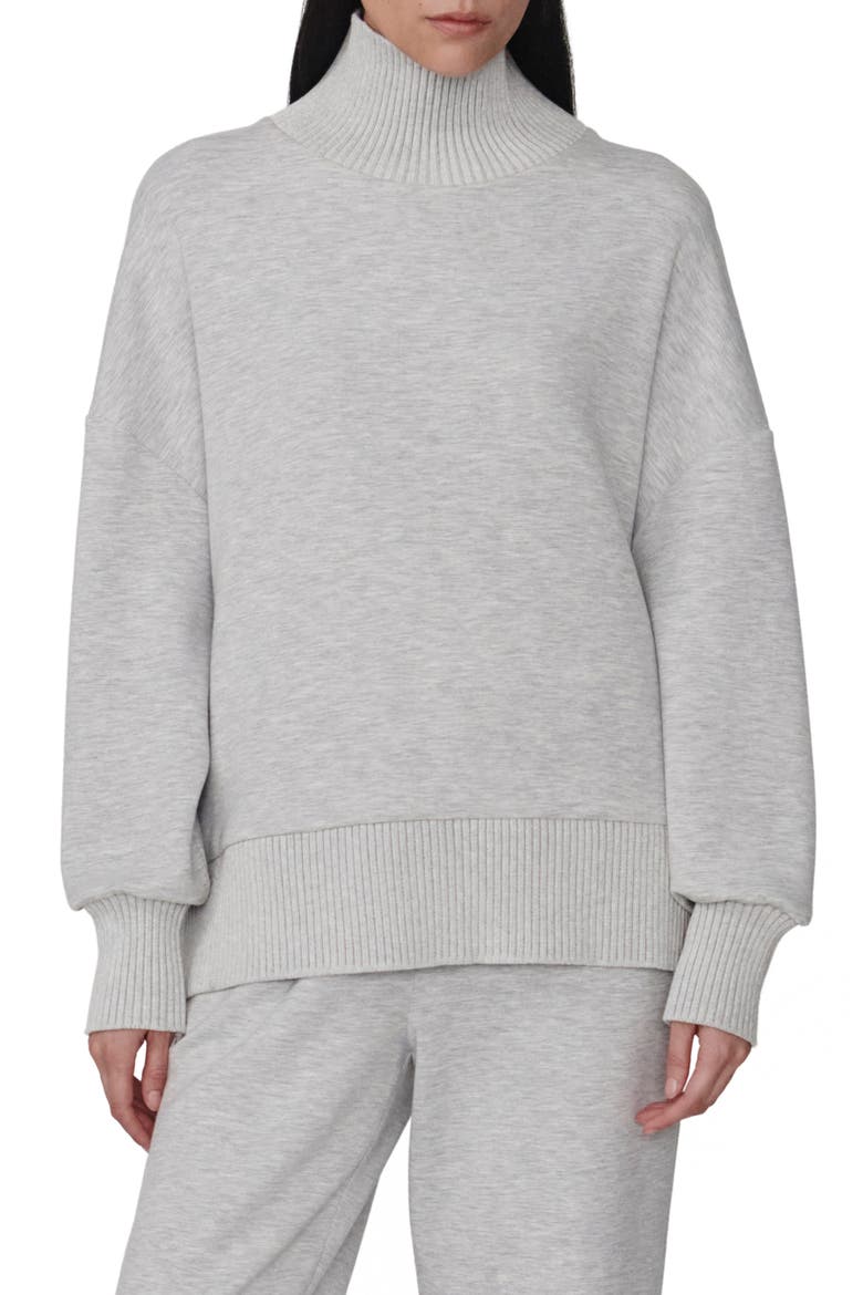 Barker Turtleneck Sweatshirt, Main, color, LIGHT GREY MARL