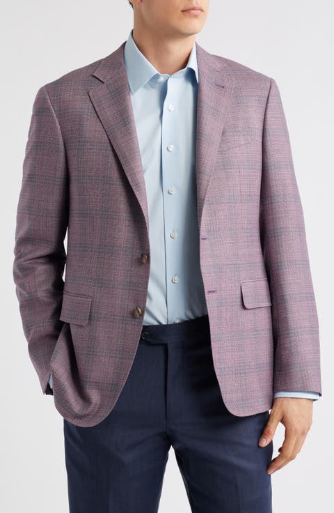 Kei Trim Fit Plaid Wool Sport Coat