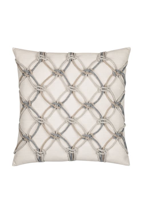 Elaine Smith Rope Hand Knotted Macrame Indoor & Outdoor Woven Accent Pillow, 20x20