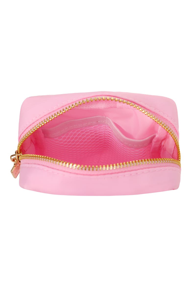 Mini Heart Cosmetics Bag, Alternate, color, BABY PINK