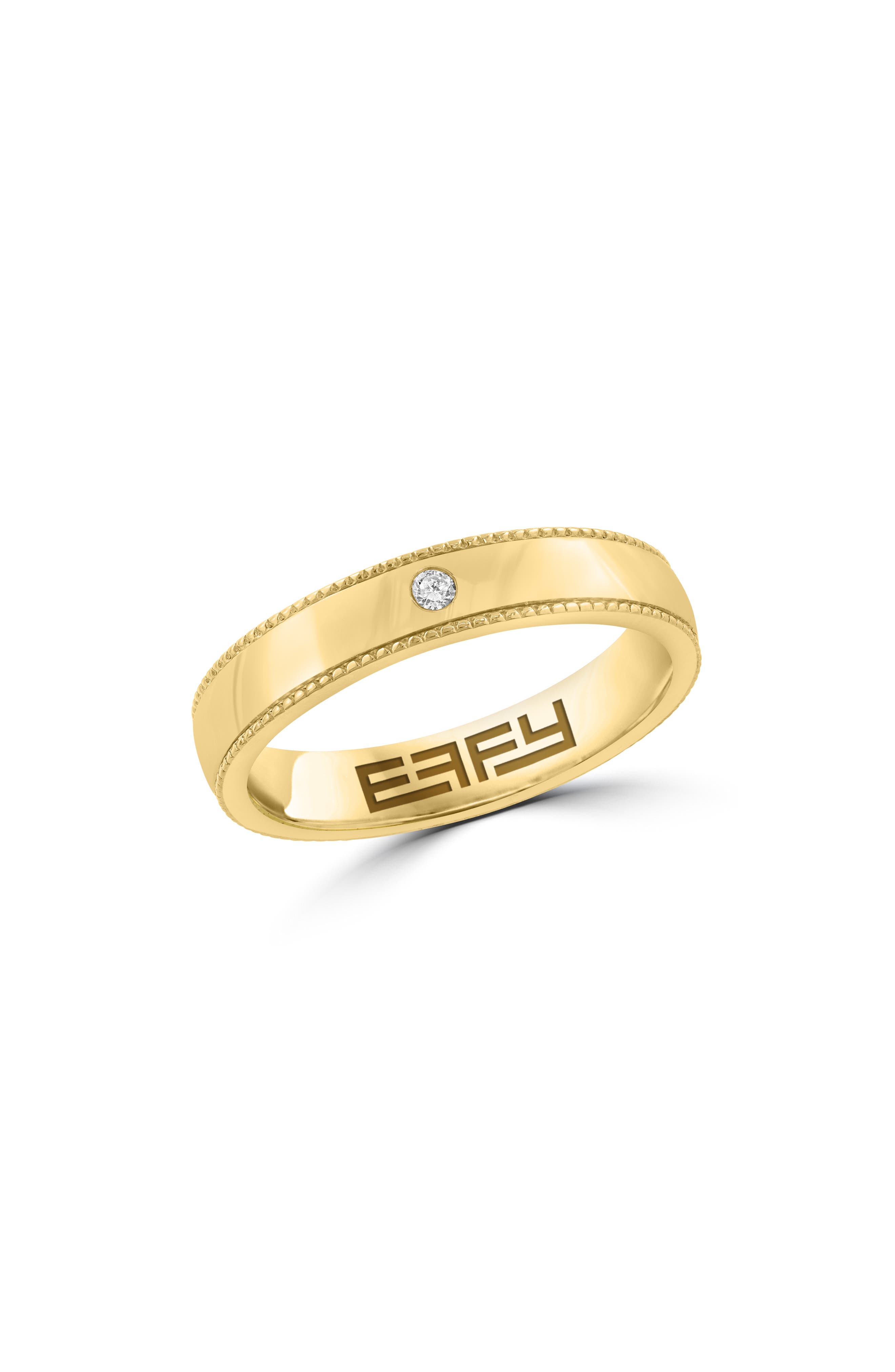 EFFY Diamond Milgrain Edge Band Ring