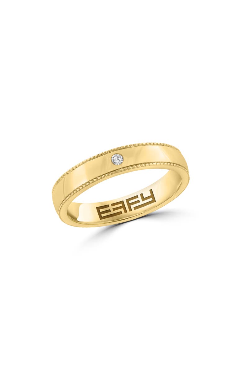 EFFY Diamond Milgrain Edge Band Ring, Main, color, Gold