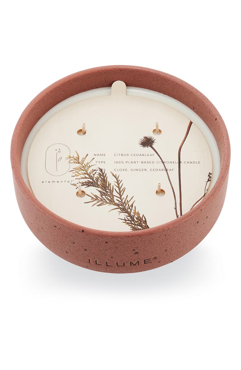 ILLUME<sup>®</sup> Elemental Citrus Cedarleaf Small Patio Ceramic Candle, Alternate, color,