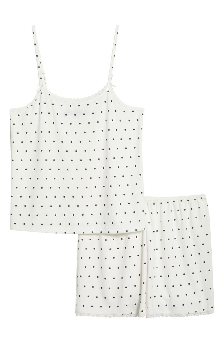 French Connection Print Pointelle Knit Short Pajamas, Alternate, color,