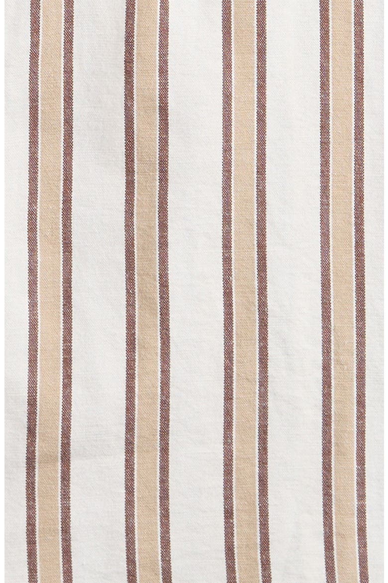 Kids' B Lawson Stripe Cotton & Linen Button-Up Shirt, Alternate, color, WHITE-POTTING SOIL