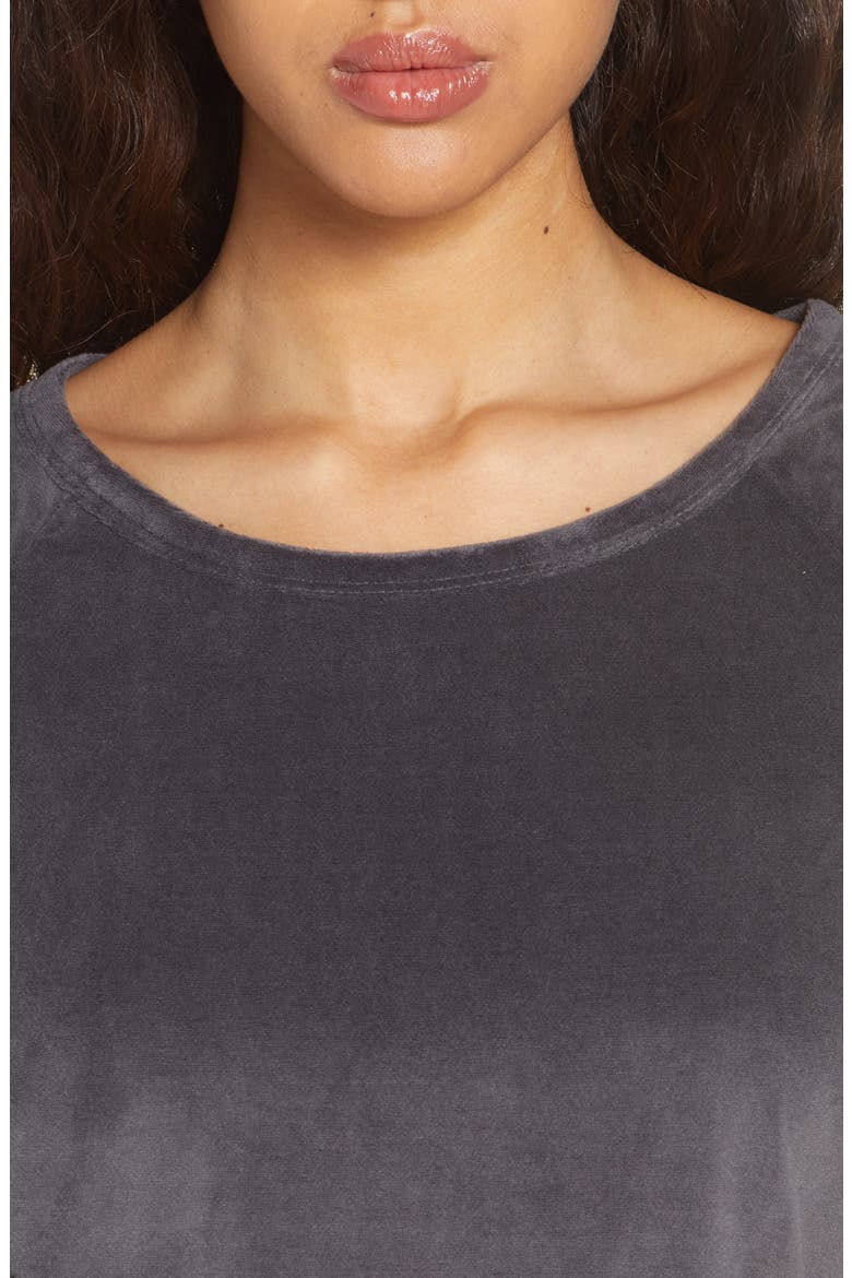 Oh My Velour Top, Alternate, color, SLATE
