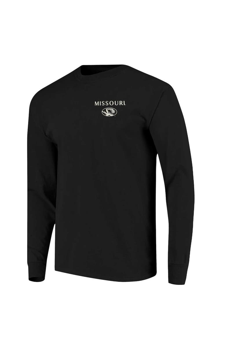 IMAGE ONE Men's Black Missouri Tigers Comfort Colors Campus Nights Long Sleeve T-Shirt, Alternate, color, 