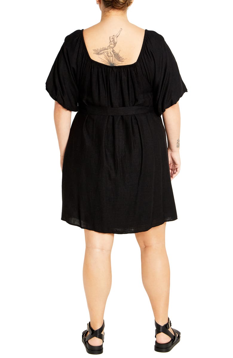 City Chic Uptown Minidress, Alternate, color, Black