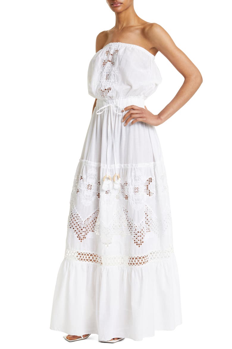Sterling Embroidered Cotton Cover-Up Maxi Dress, Alternate, color, WHITE EMBROIDERED CO