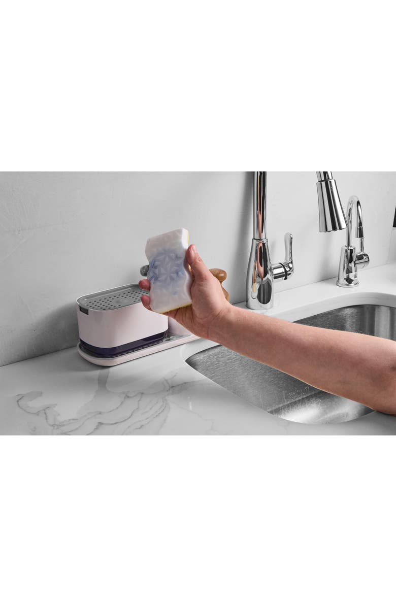 CORE KITCHEN Sponge Saver Sink Caddy, Alternate, color, White/ Grey