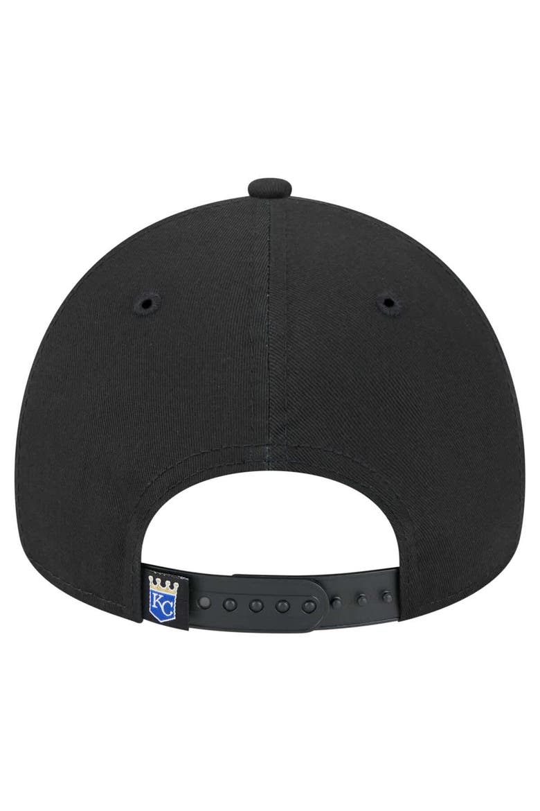 Men's New Era Black Kansas City Royals 9FORTY A-Frame Adjustable Hat, Alternate, color, Black