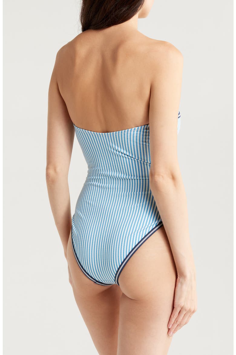 The Alma Underwire One-Piece Swimsuit, Alternate, color, FRENCH BLUE X BRULE STRIPE