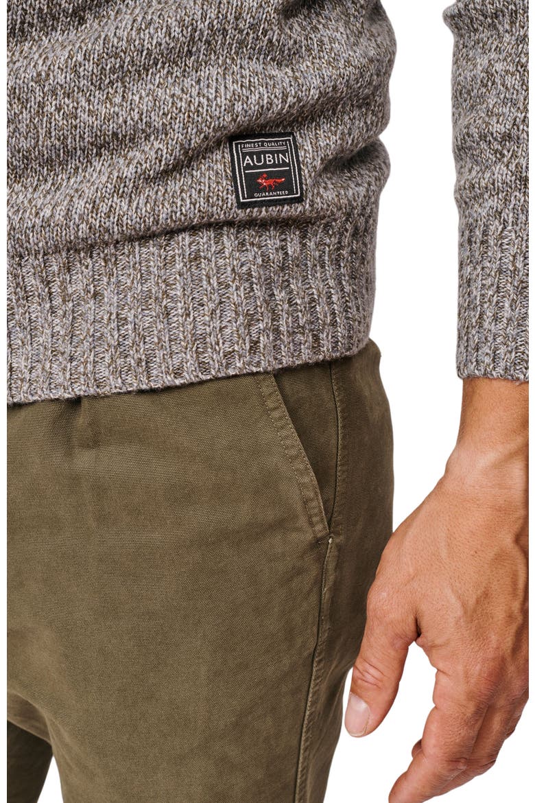 Riply Twist Crew Neck Sweater, Alternate, color, Khaki Twist