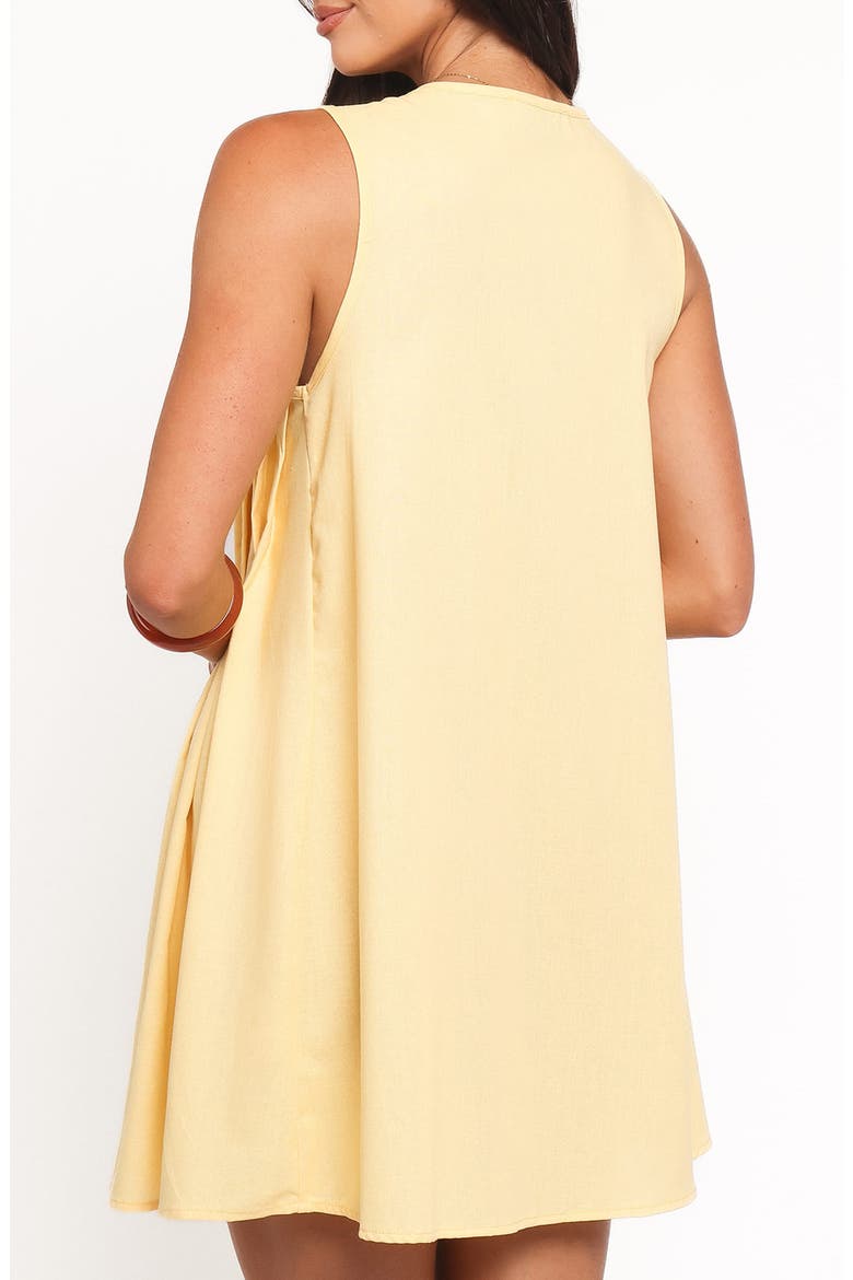 Madeline Pintuck Tie Front Minidress, Alternate, color, BUTTER YELLOW