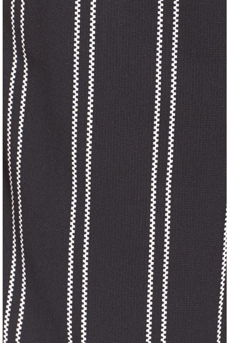 Stripe Wide Leg Jumpsuit, Alternate, color, BLACK/ IVORY