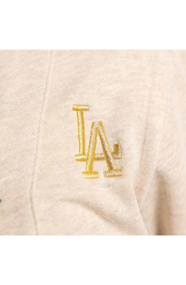 LUSSO Women's Lusso Natural Los Angeles Dodgers Malibu Full-Button Cardigan, Alternate, color, Natural