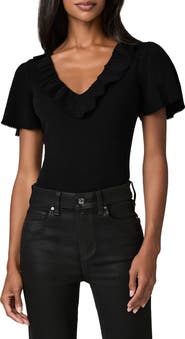 PAIGE Inaya Ruffle V-Neck Top