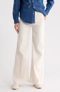 MOTHER The Patch Pocket Twister Fray Hem Wide Leg Jeans