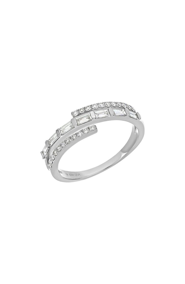Bony Levy Prism Crossover Diamond Ring, Main, color, 18K White Gold