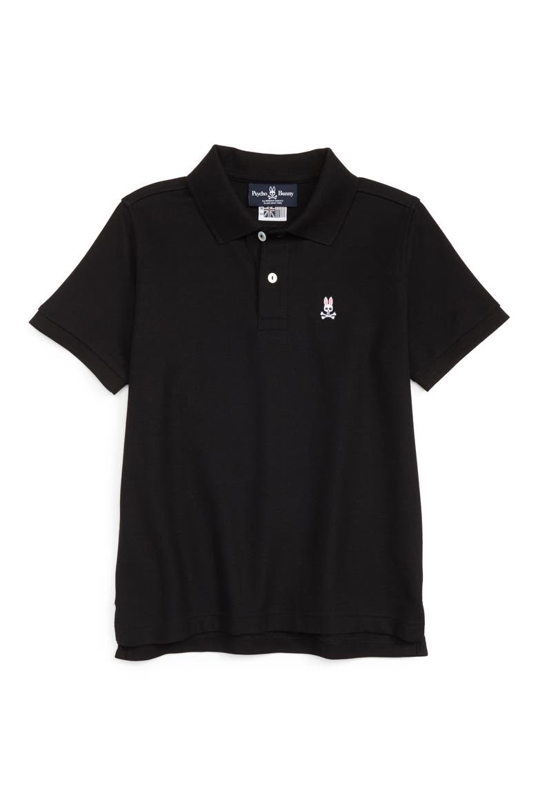 Kids' Classic Pima Cotton Piqué Polo, Main, color, BLACK