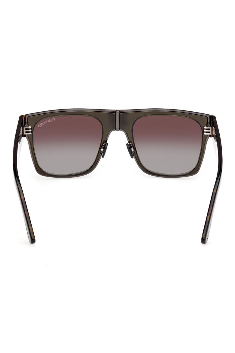 Edwin 54mm Square Sunglasses, Alternate, color, MASTIC / BROWN MIRROR